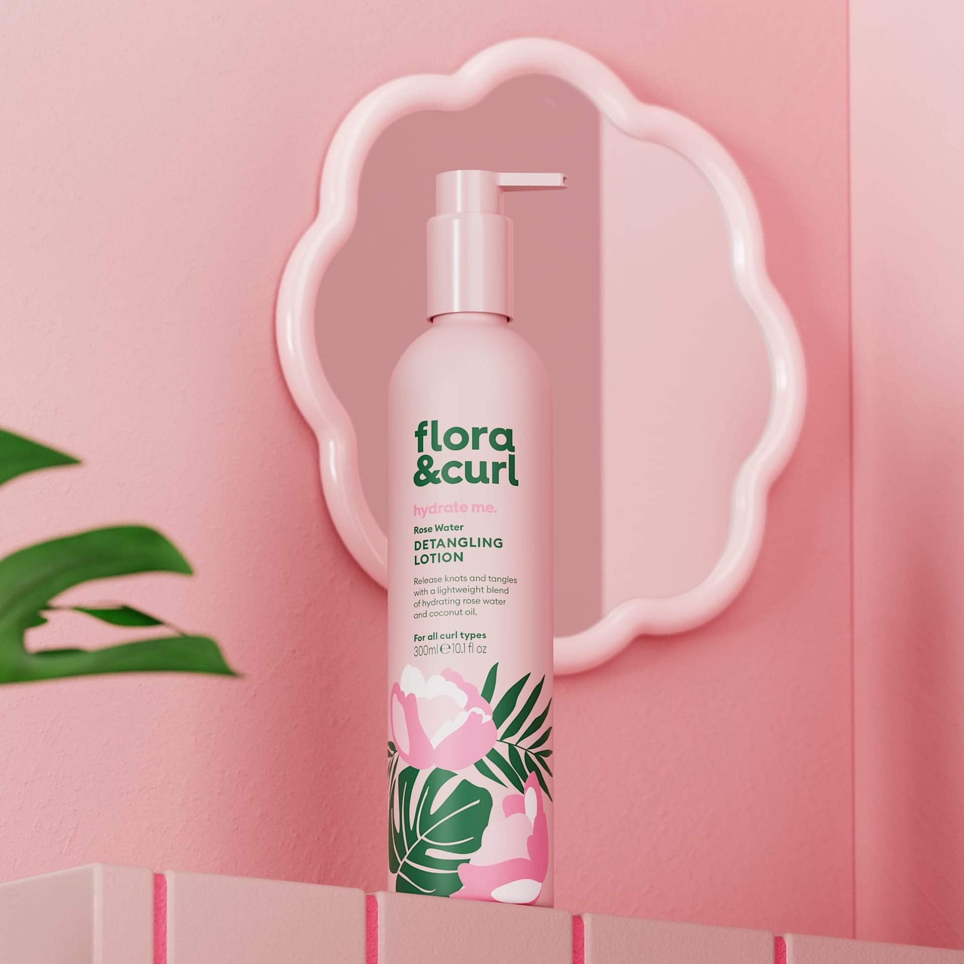 Flora & Curl Hydrate Me Rose Water Detangling Lotion 300ml