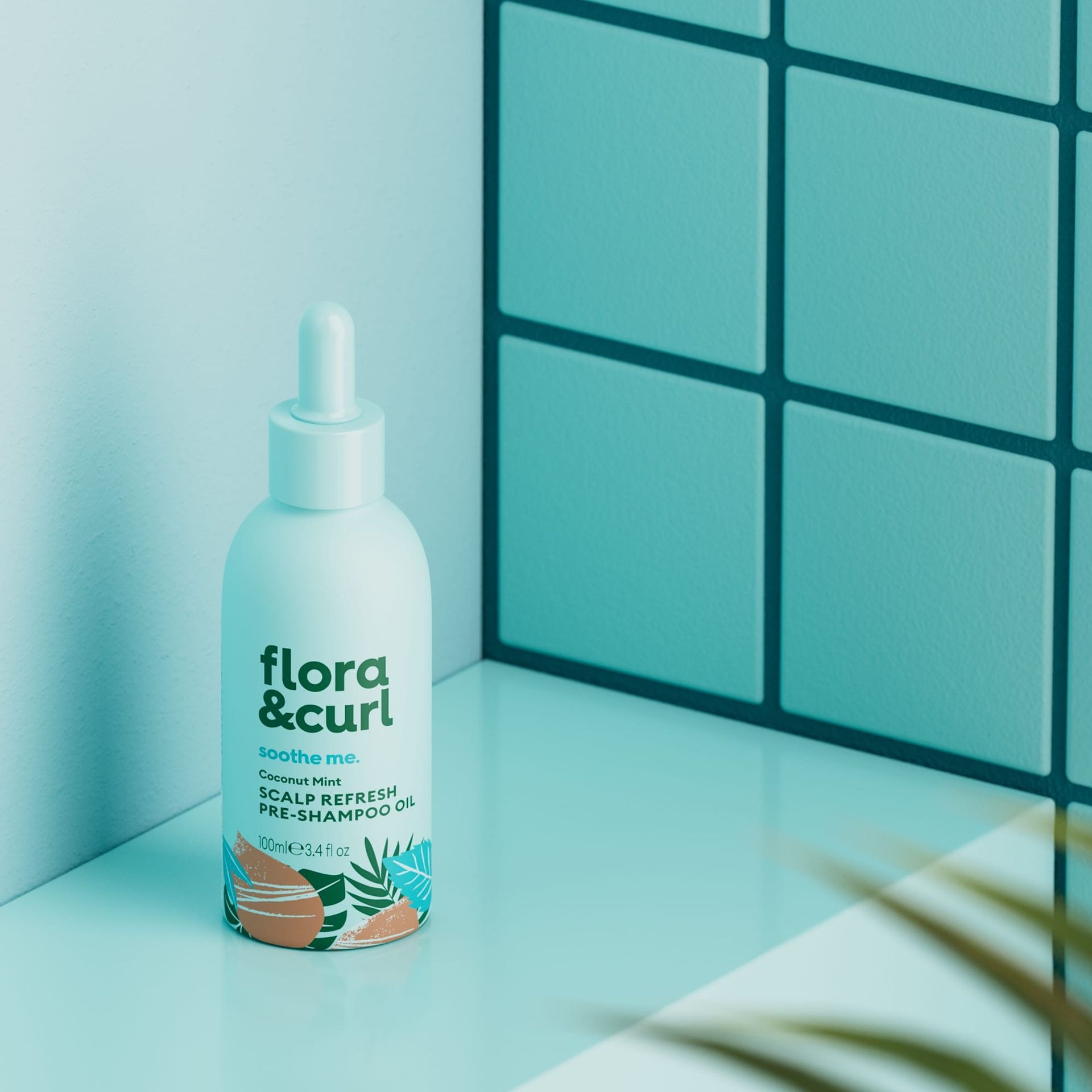 Flora & Curl Soothe Me Coconut Mint Scalp Refresh Pre-Shampoo Oil 100ml