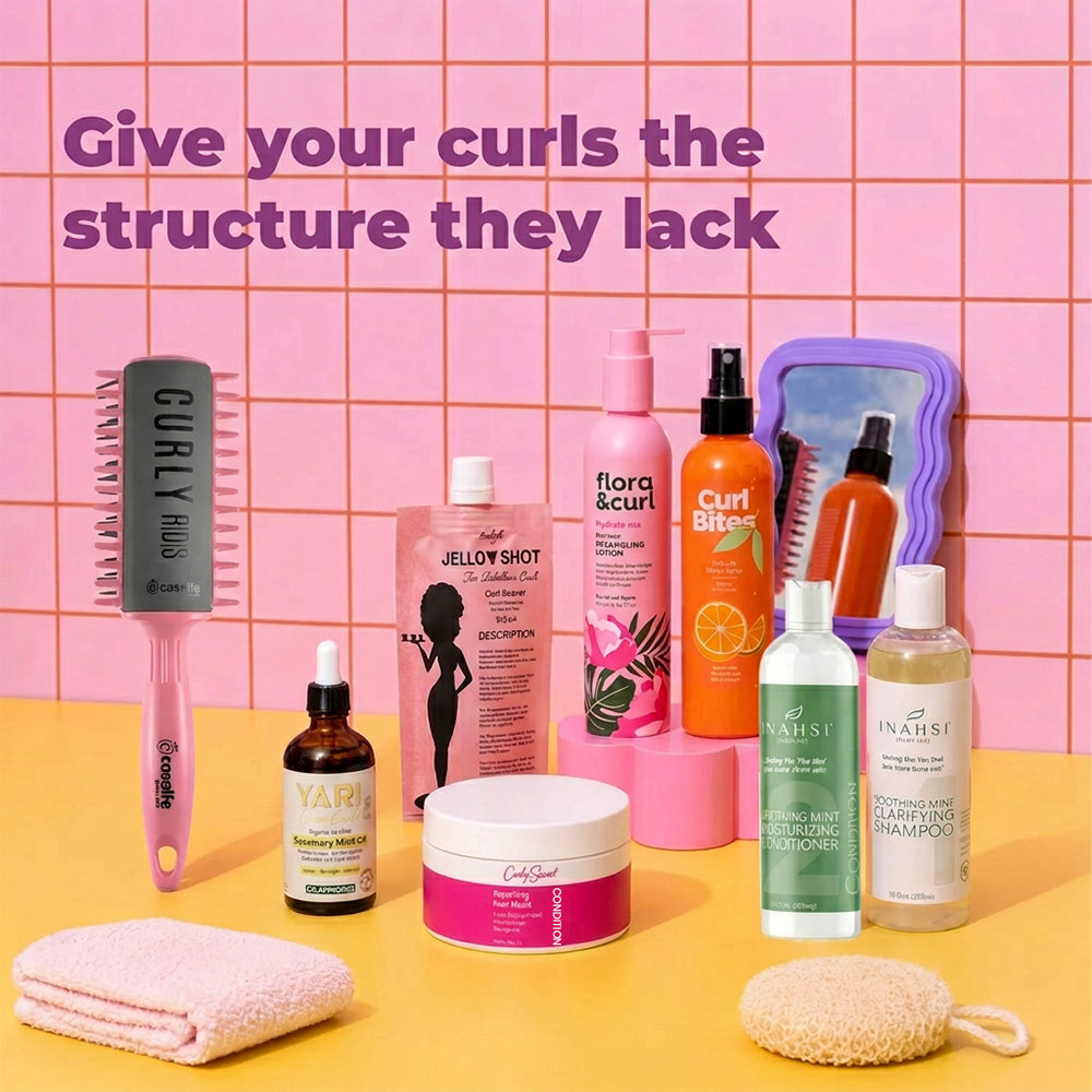 CurlyNest Professional/Pro Kit for Salon-Style Curl Care Essentials