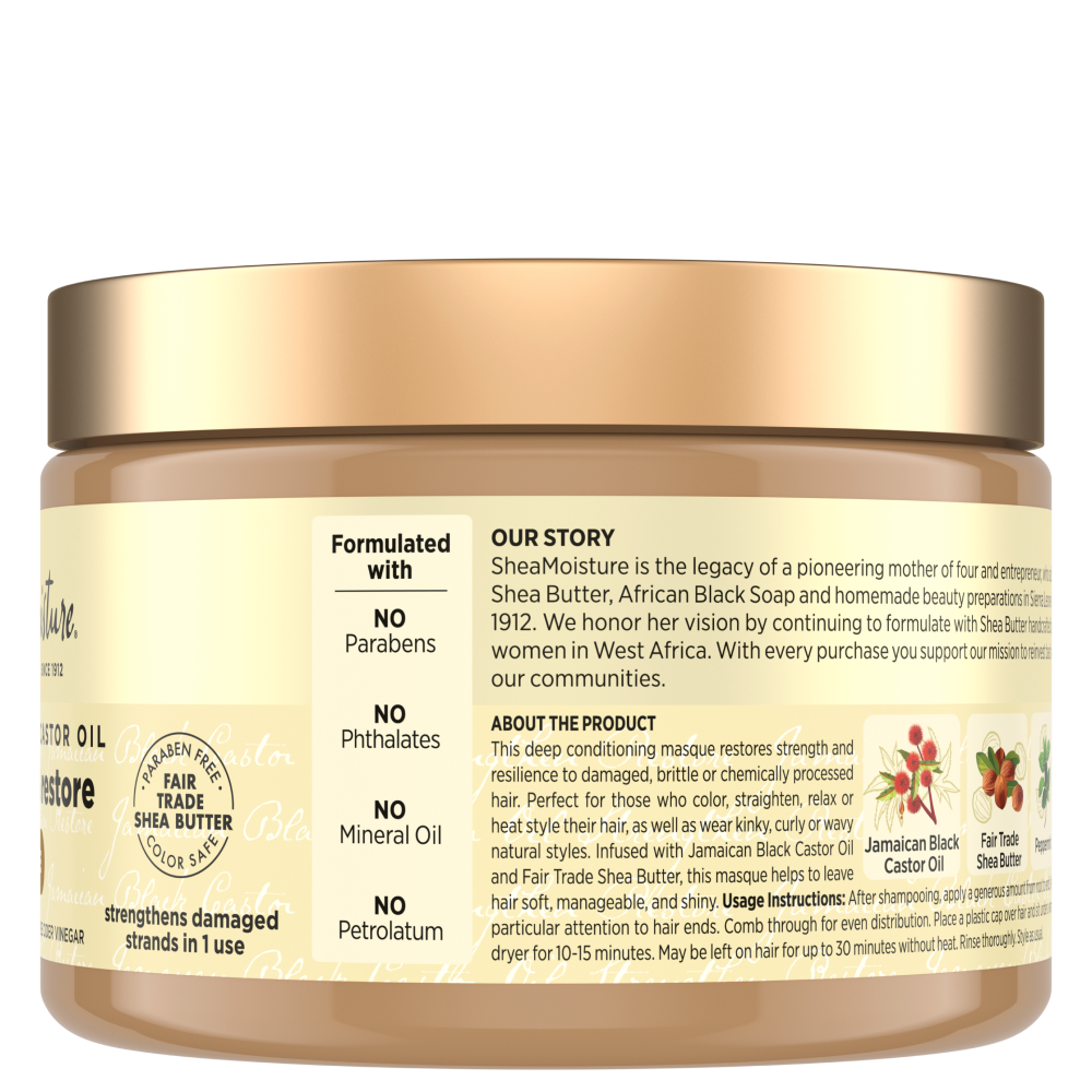 Shea Moisture Jamaican Black Castor Oil Strengthen & Restore Treatment Mask 340g