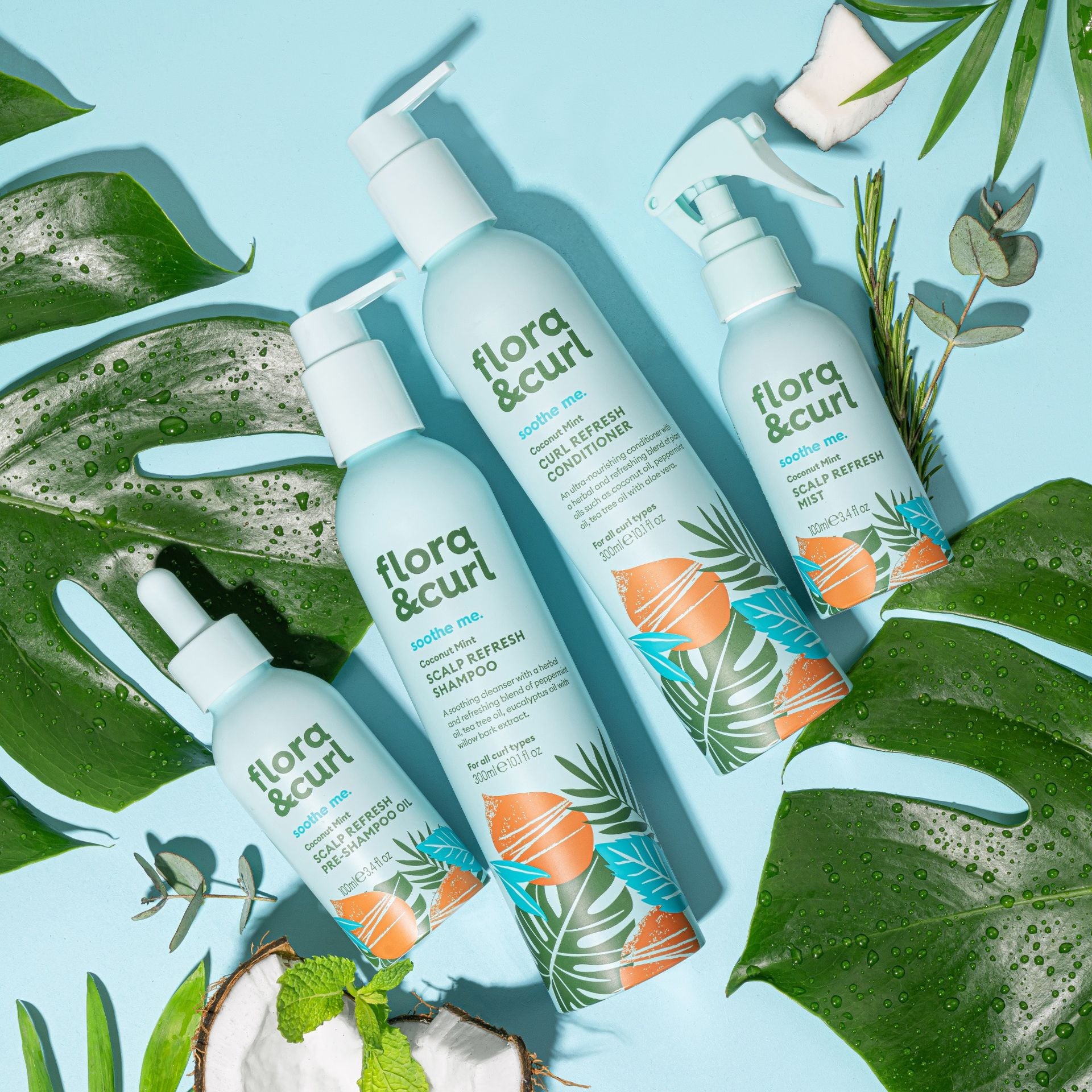 Flora & Curl Soothe Me Coconut Mint Scalp Refresh Mist 100ml