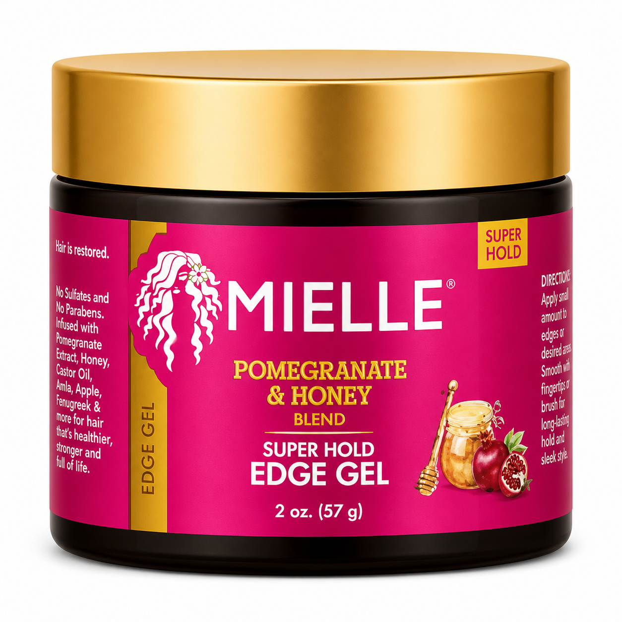 Mielle Pomegranate & Honey Blend Super Hold Edge Gel 2oz