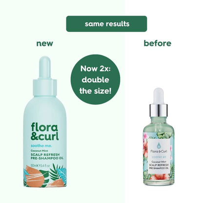 Flora &amp; Curl Soothe Me Coconut Mint Scalp Refresh Pre-Shampoo Oil 100ml