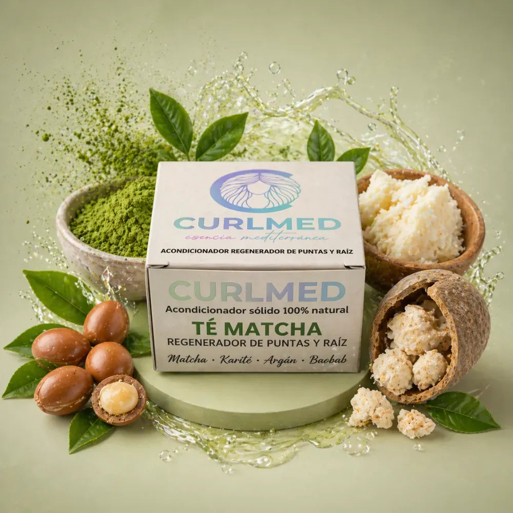 CurlMed Solid Shampoo Brittle Hair Matcha Tea 80g
