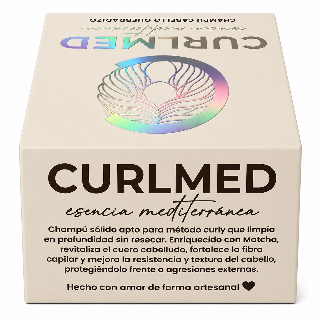 CurlMed Solid Shampoo Brittle Hair Matcha Tea 80g