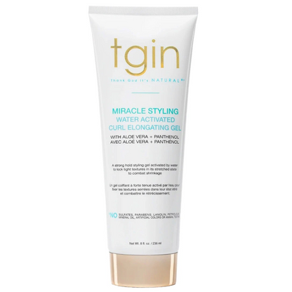 Tgin Miracle Styling Water Activated Curl Elongating Gel 8oz