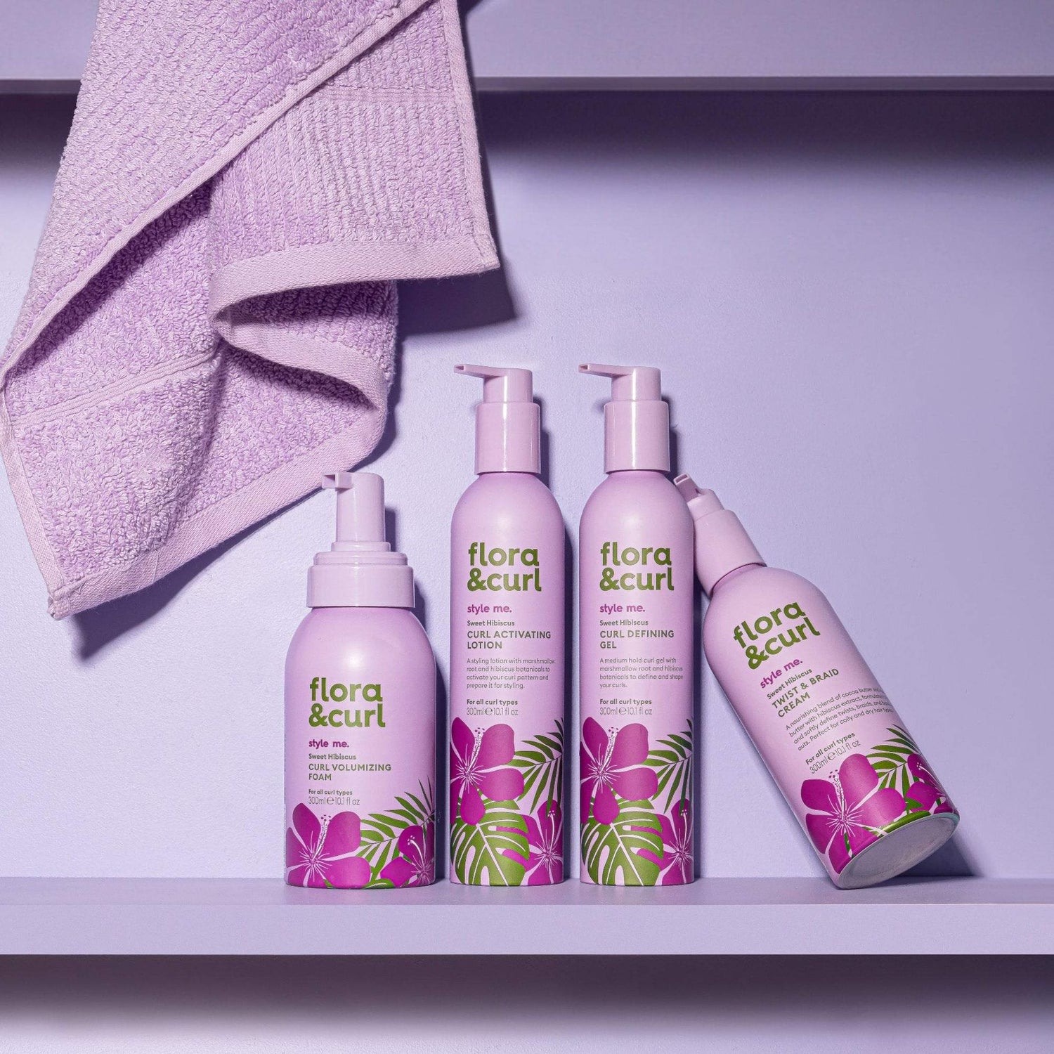 Flora &amp; Curl Style Me Sweet Hibiscus Curl Activating Lotion 300ml
