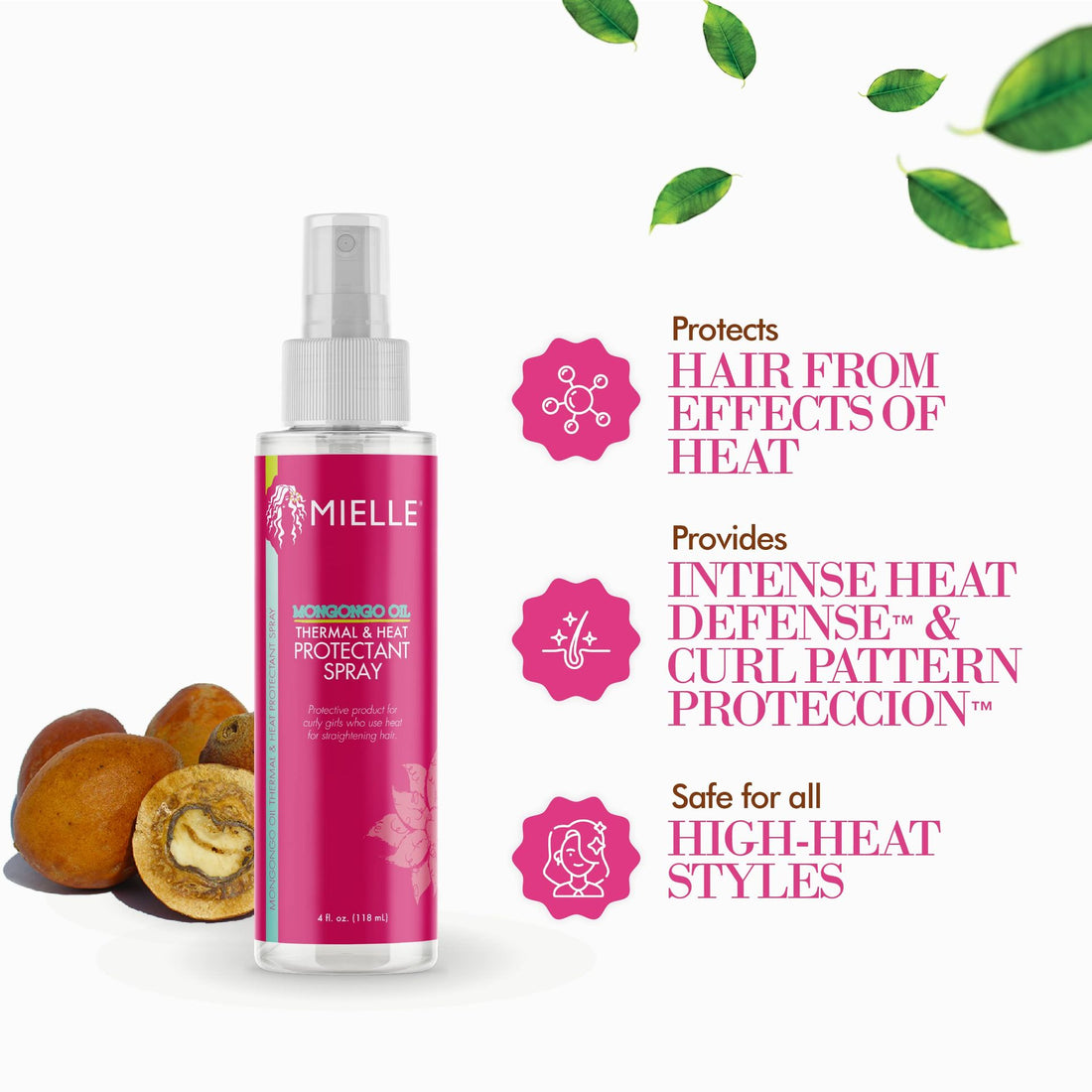 Mielle Mongongo Oil Thermal and Heat Protectant 118ml