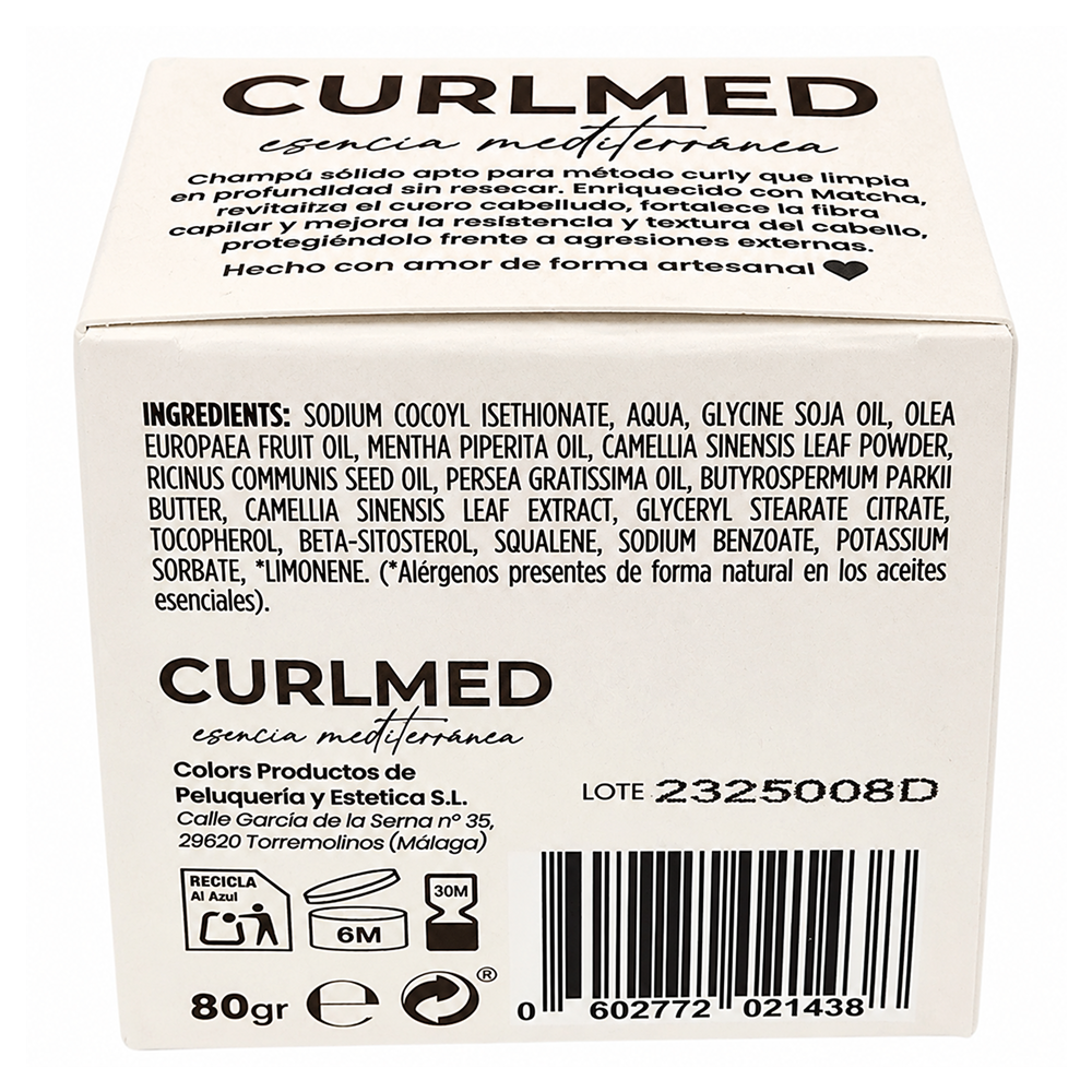 CurlMed Solid Shampoo Brittle Hair Matcha Tea 80g