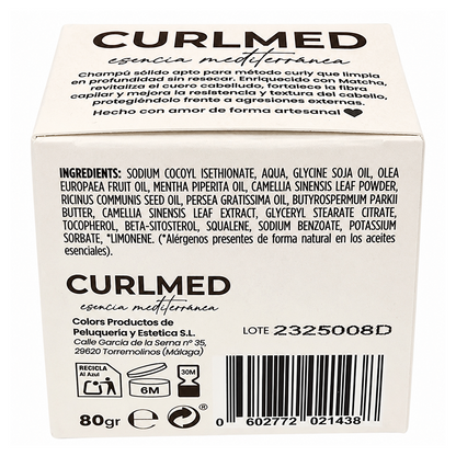 CurlMed Solid Shampoo Brittle Hair Matcha Tea 80g