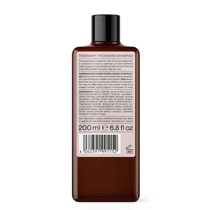 Bali Curls Rosemary Thickening Shampoo 200ml