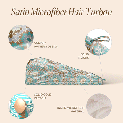 Bounce Curl Satin Microfiber Turban