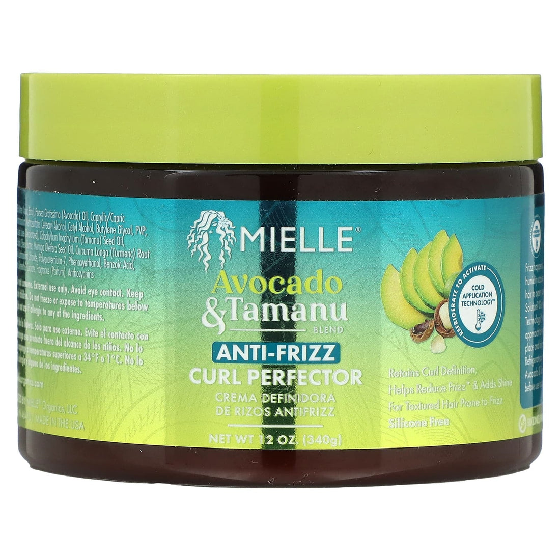 Mielle Avocado &amp; Tamanu Anti-Frizz Curl Perfector Crème 340g