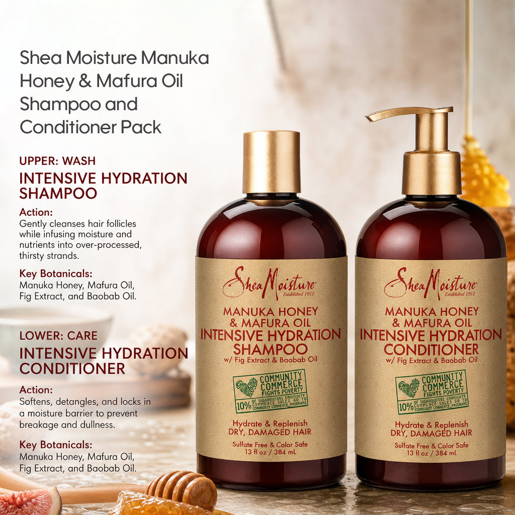 Shea Moisture Manuka Honey &amp; Mafura Oil Shampoo and Conditioner Pack