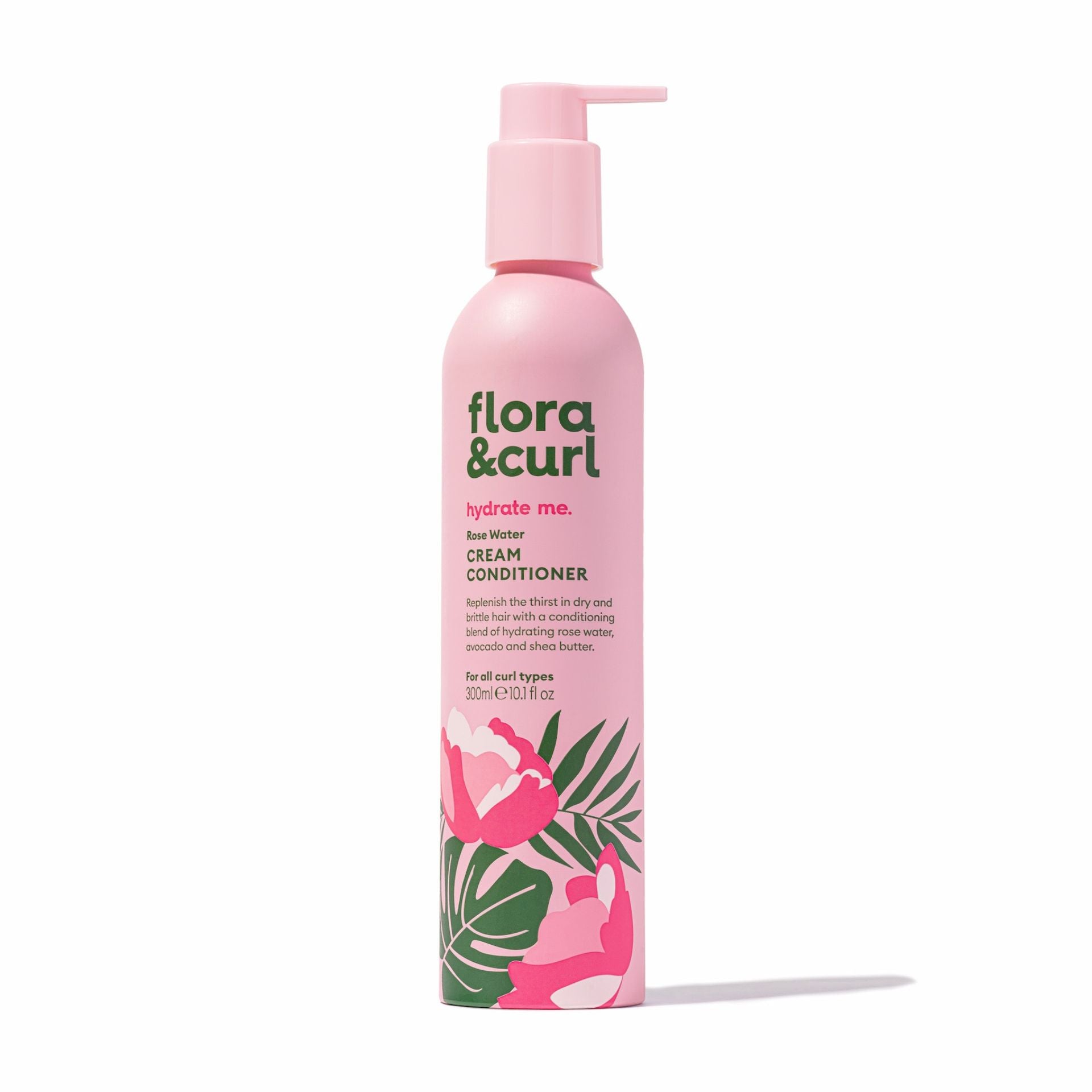 Flora &amp; Curl Hydrate Me Rose Water Cream Conditioner 300ml