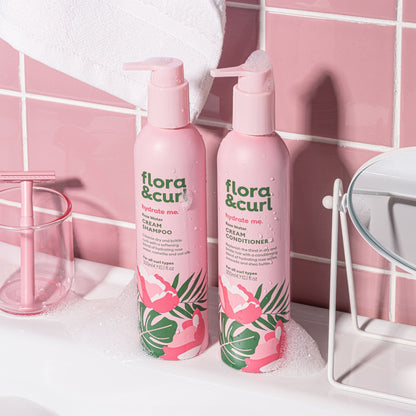 Flora &amp; Curl Hydrate Me Rose Water Cream Conditioner 300ml