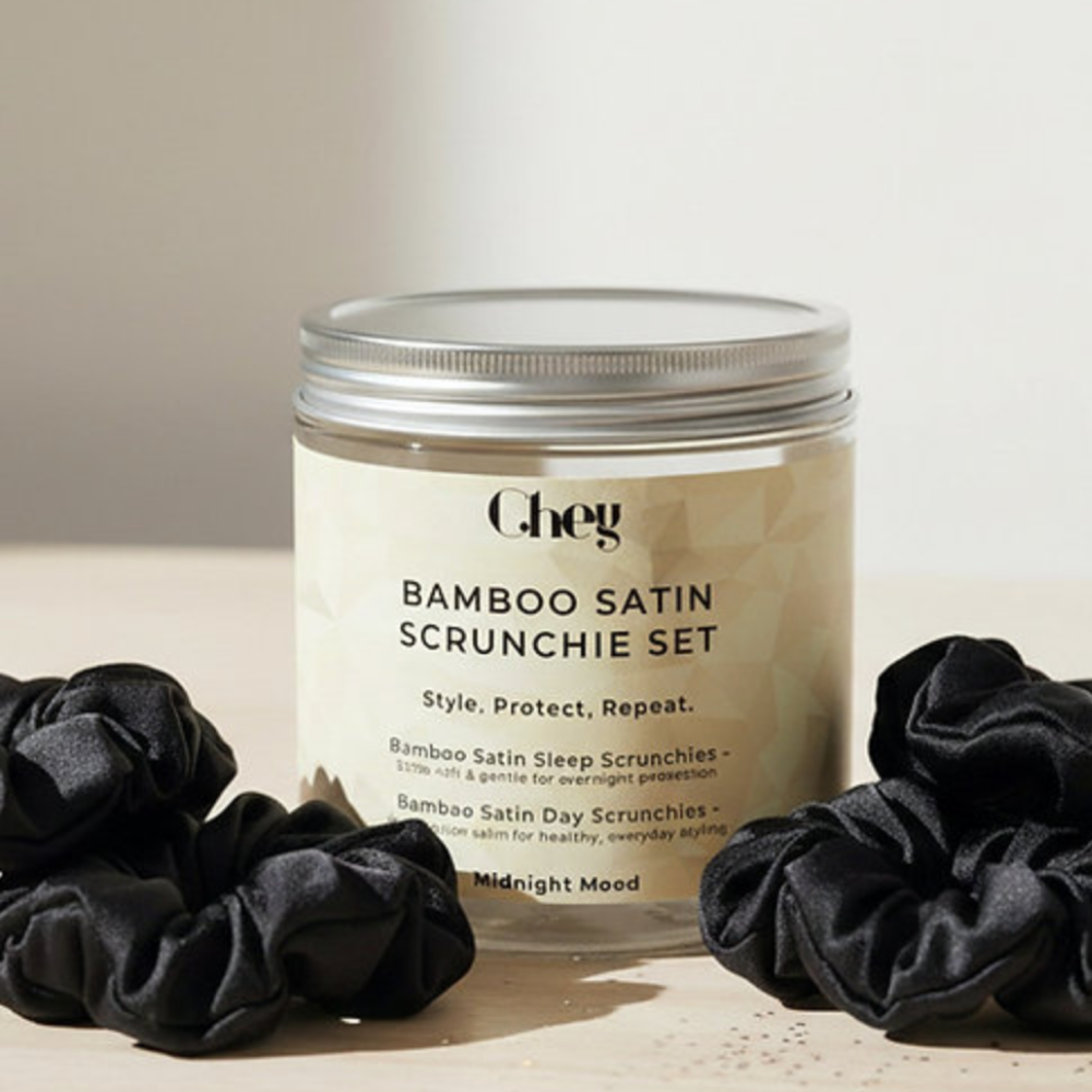 Chey Haircare Bamboo Satin Scrunchie Set