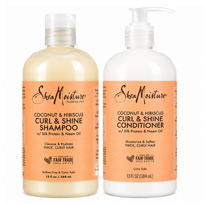 Shea Moisture Coconut &amp; Hibiscus Curl &amp; Shine Shampoo and Conditioner Pack