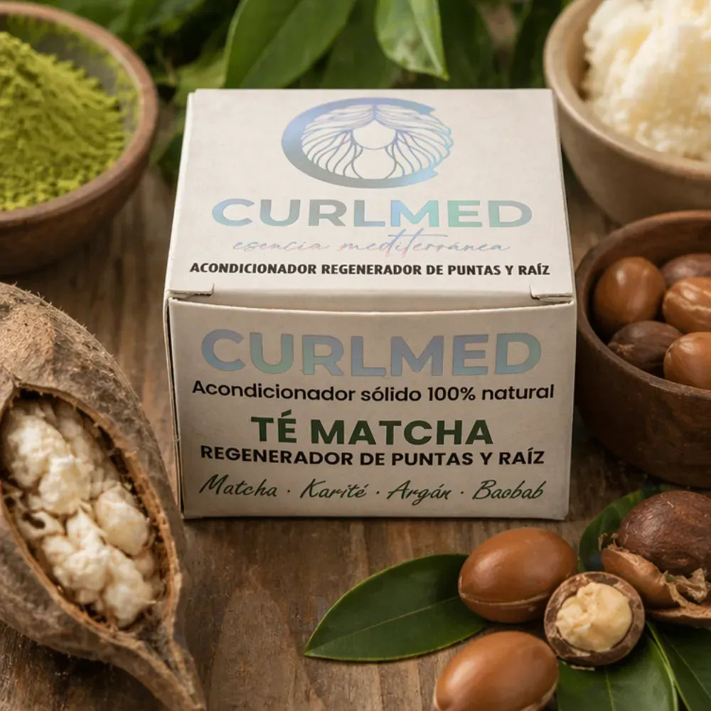 CurlMed Solid Shampoo Brittle Hair Matcha Tea 80g